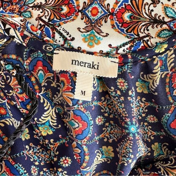 Meraki V Neck Boho Blouse Women’s Medium - Picture 10 of 10